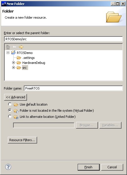 Create a virtual folder in Eclipse Project Explorer